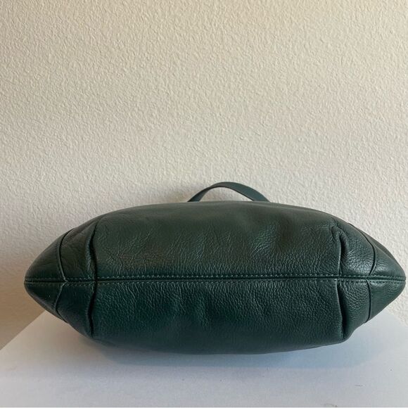 Michael Kors Green Leather Fulton Bedford Shoulder Bag Jet Set Selma - Picture 7 of 11